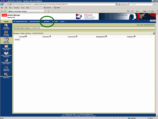 Screenshot of ITIM To Do List